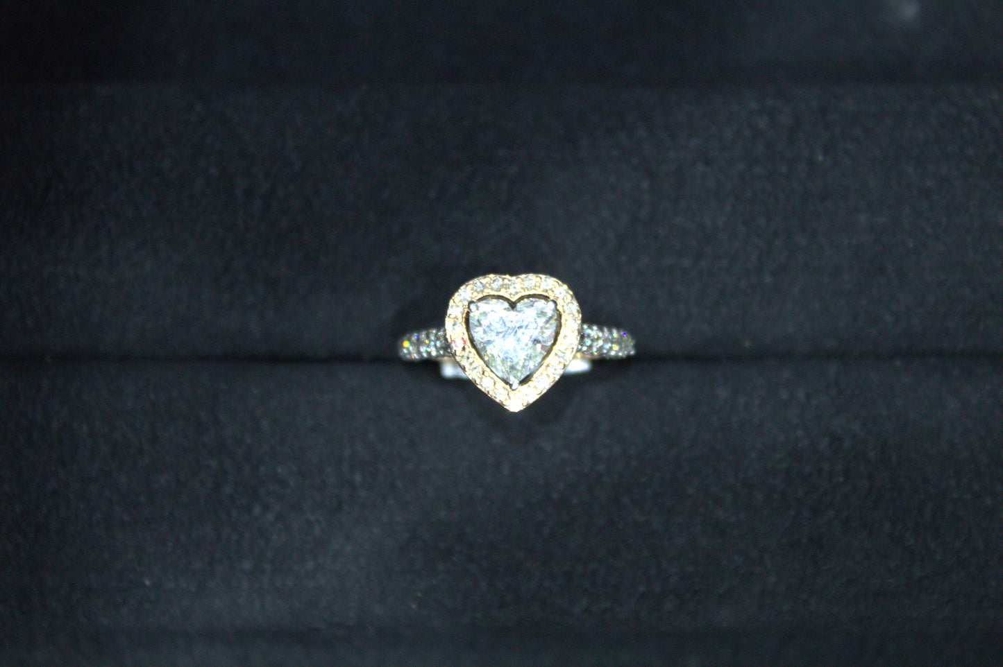 Exquisite Heart-Shaped Diamond Engagement Ring